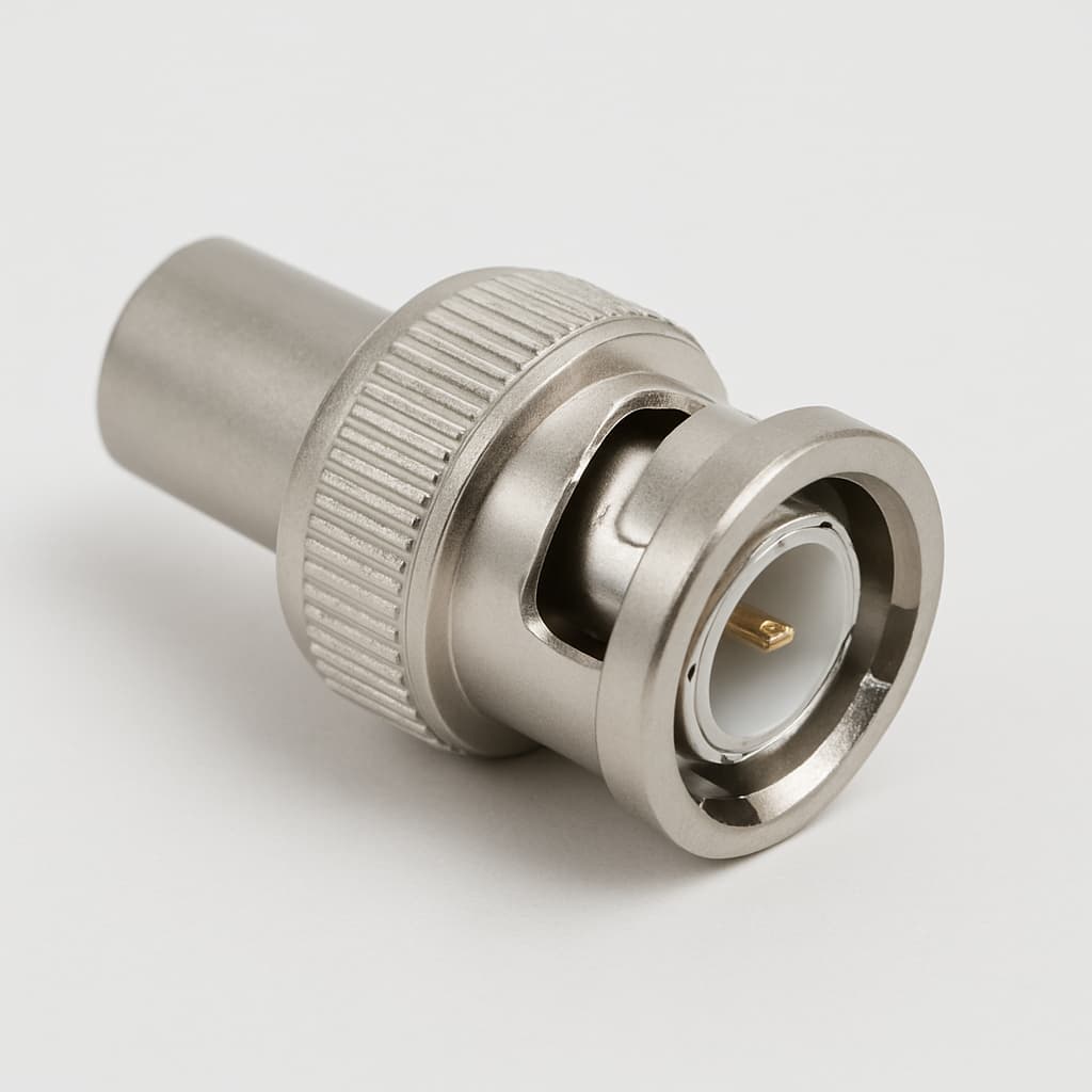 Telegartner J01002L1352S BNC plugconnector, 75 OHM — illustratieve, door AI gegenereerde afbeelding