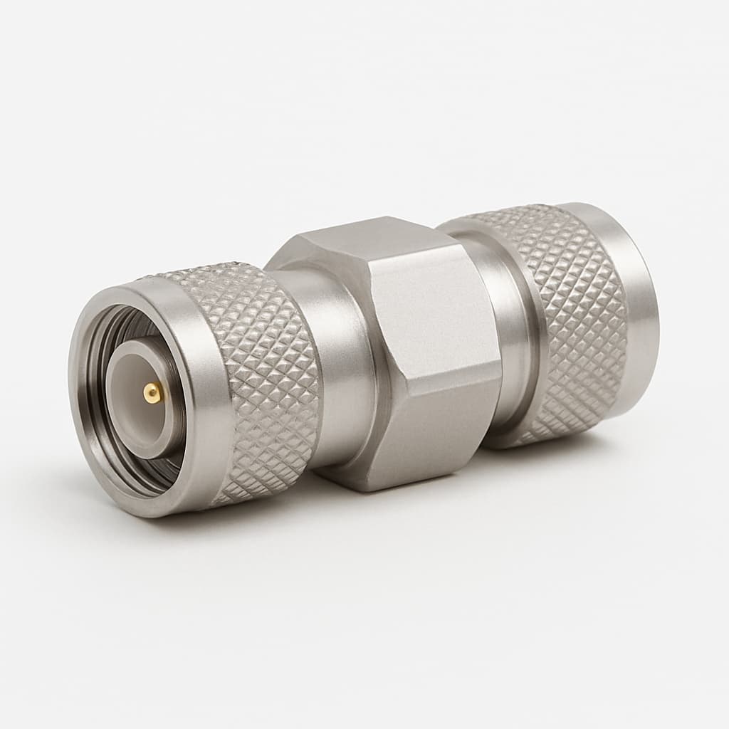 Telegartner J01121A0044 7-17 coaxconnector — illustratieve, door AI gegenereerde afbeelding