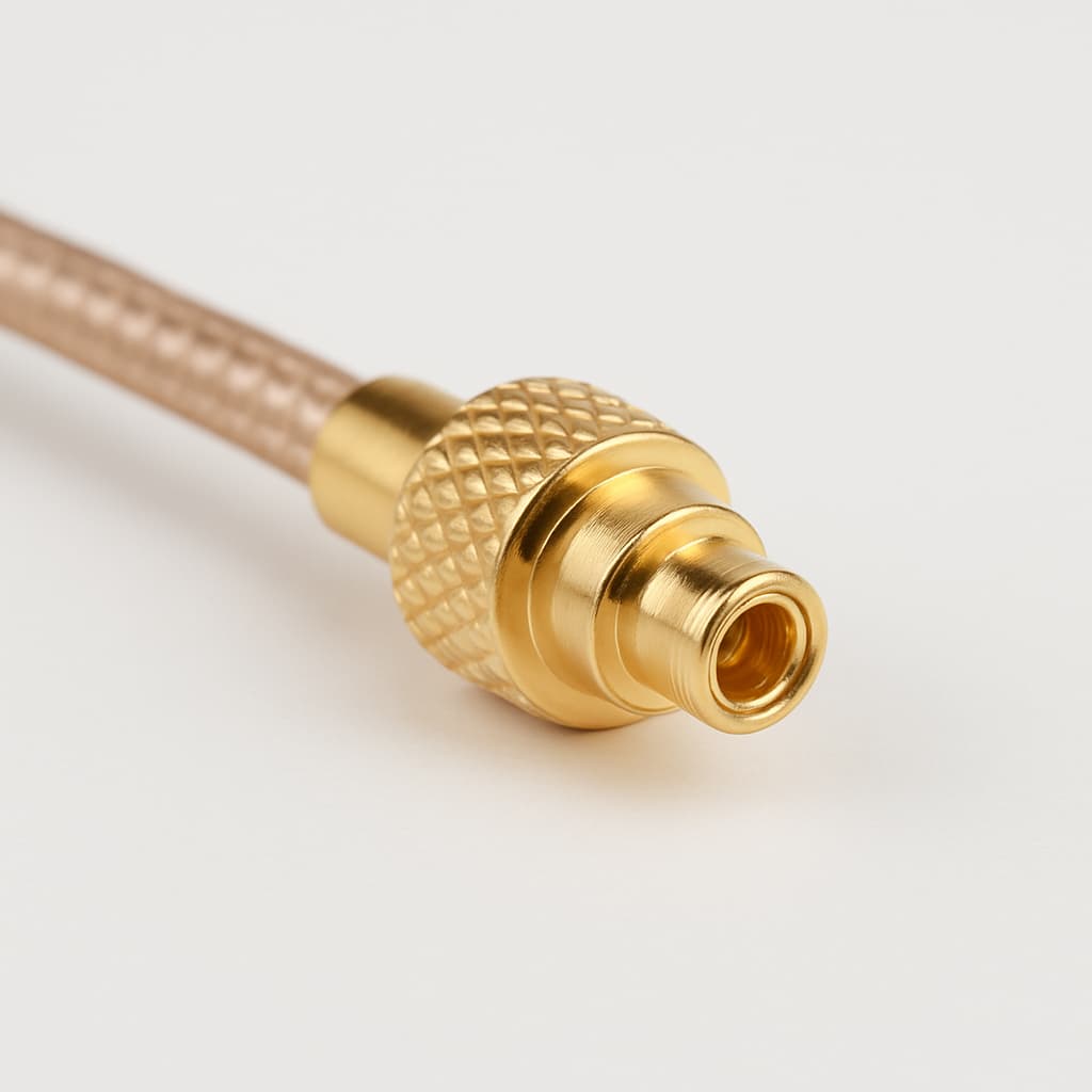 Telegartner J01340A0151 MMCX-Stecker für RG-316 — illustrative, KI-generierte Abbildung
