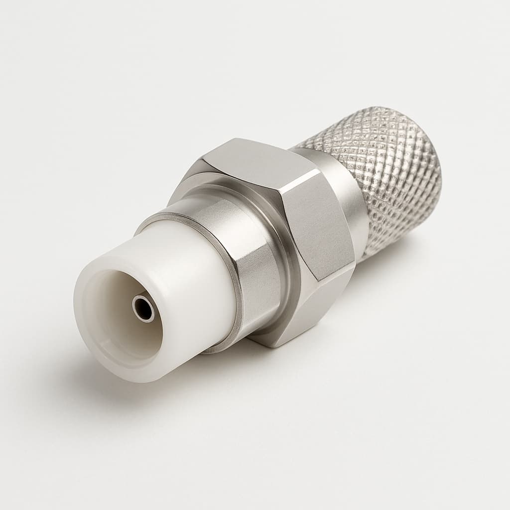 Telegartner J01701A0004Z FME jack-connector — illustratieve, door AI gegenereerde afbeelding
