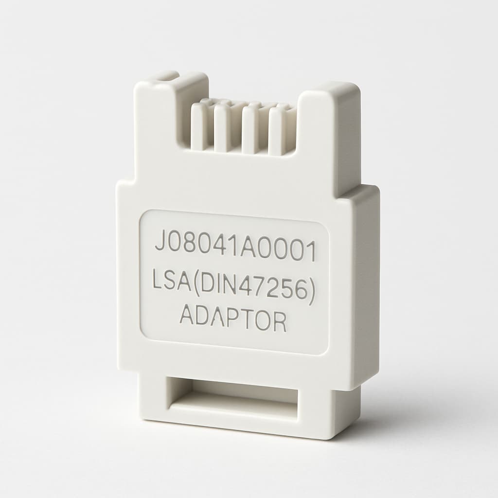 Telegartner J08041A0001 LSA(DIN47256) adapter — illustratieve, door AI gegenereerde afbeelding