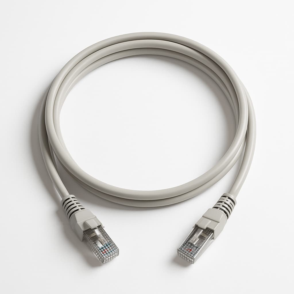 Telegartner L00002E0080 F/UTP Cat.5e patchkabel 3.0 m — illustratieve, door AI gegenereerde afbeelding