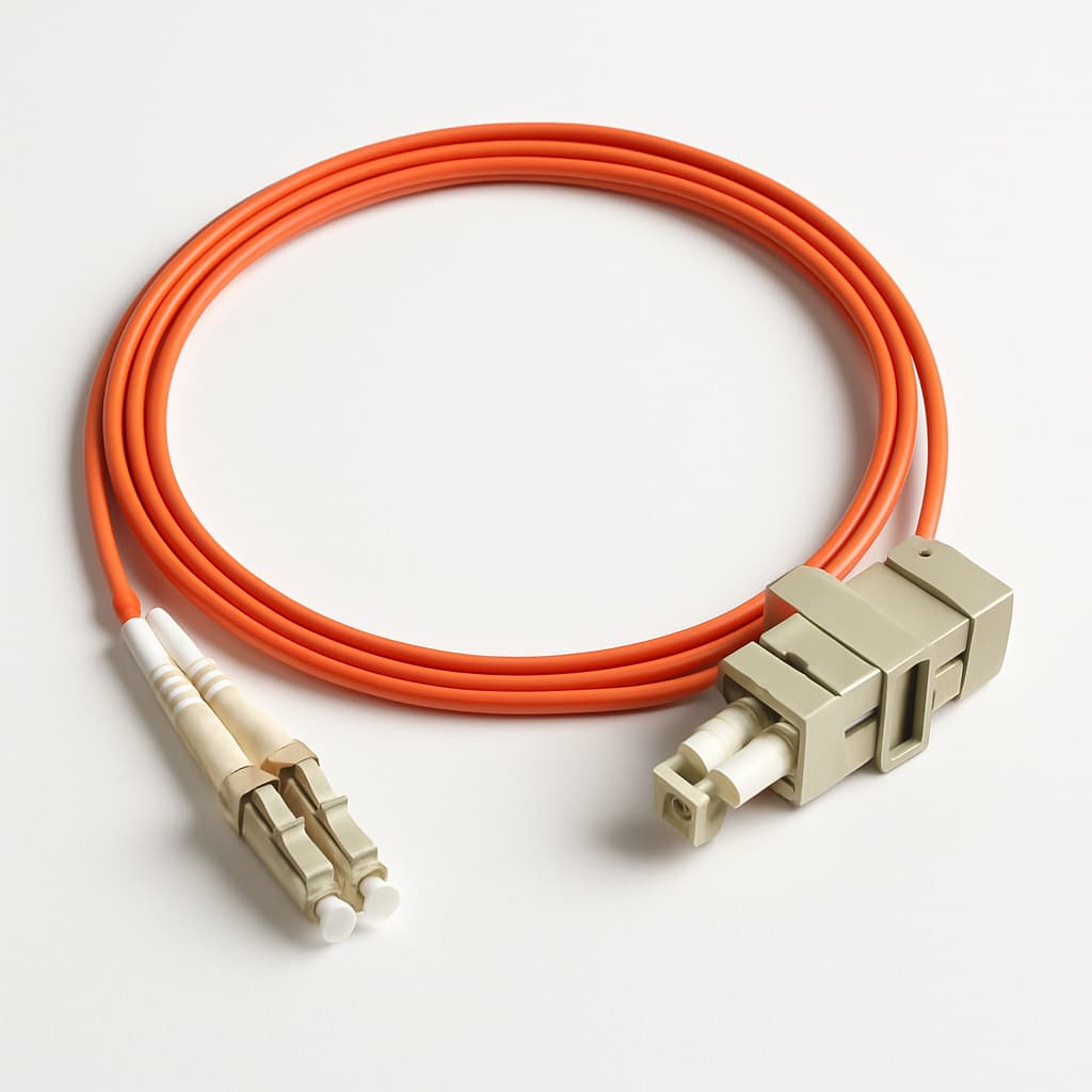 Telegartner L00891A0033 duplex-adapterkabel 62.5/125 OM1, 2m — illustratieve, door AI gegenereerde afbeelding