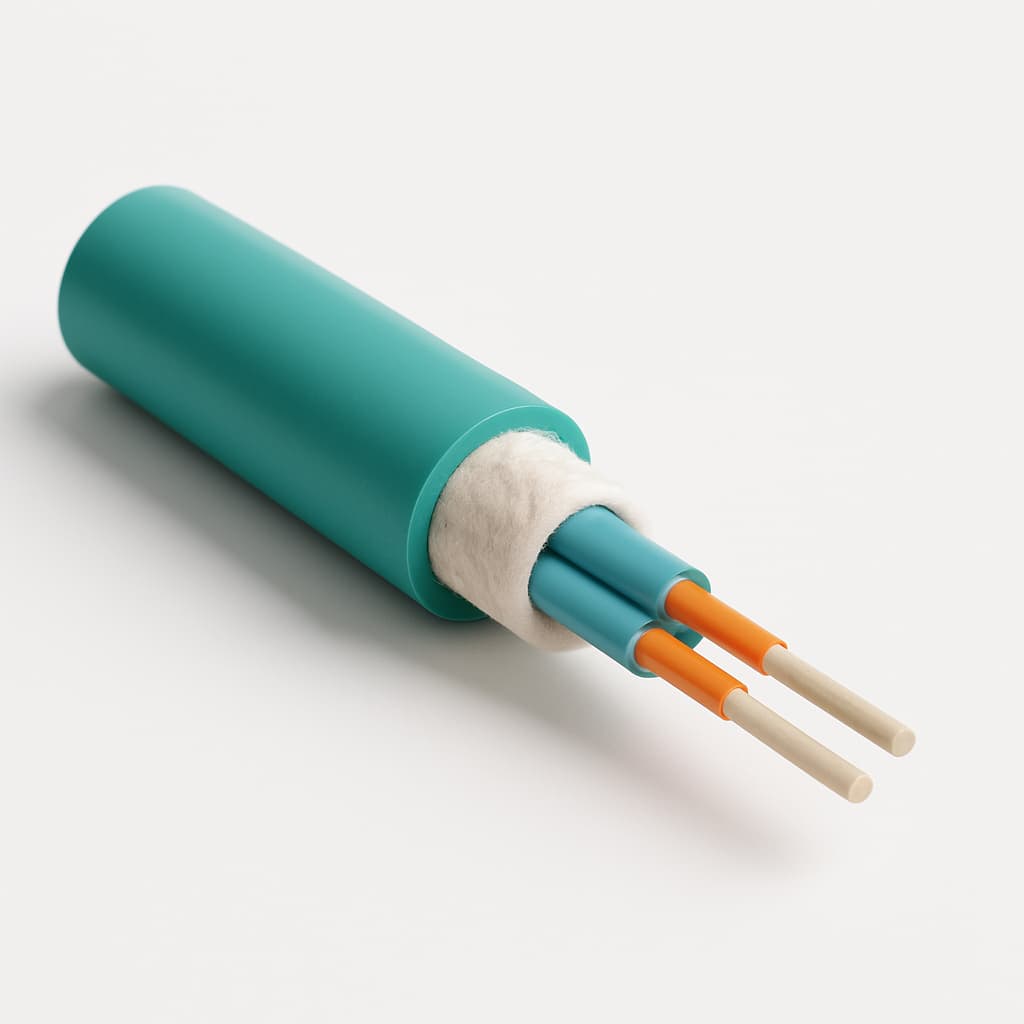 Telegartner L08021B0312 universele kabel 12G50/125 OM3 — illustratieve, door AI gegenereerde afbeelding