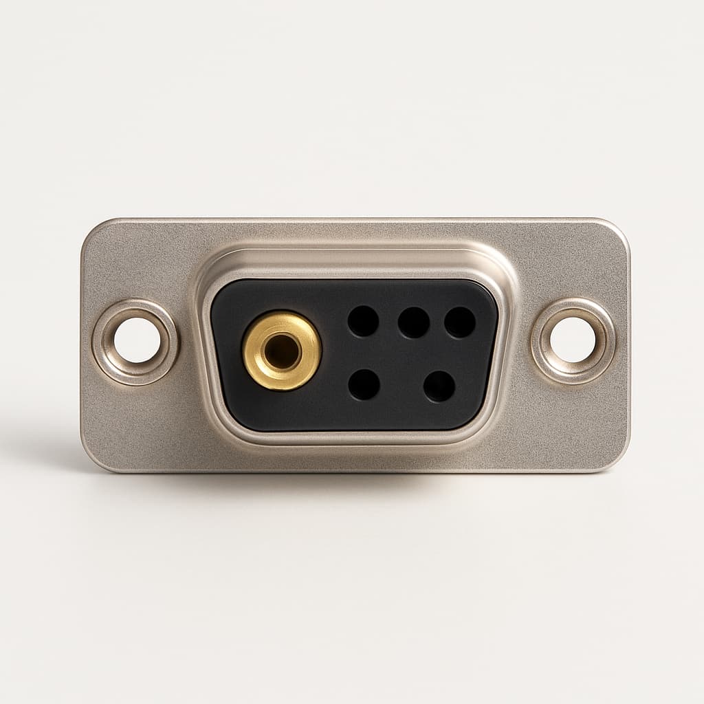FMZ5W5S-K121 D-Sub socket, 5 mix, 0 contacten, M3 — illustratieve, door AI gegenereerde afbeelding