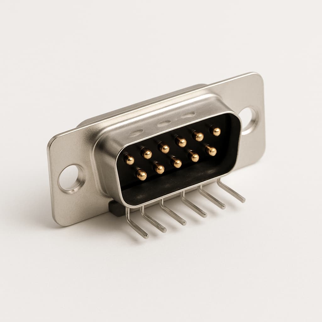 FM21W1P1-2576 D-Sub male PCB-connector — illustratieve, door AI gegenereerde afbeelding