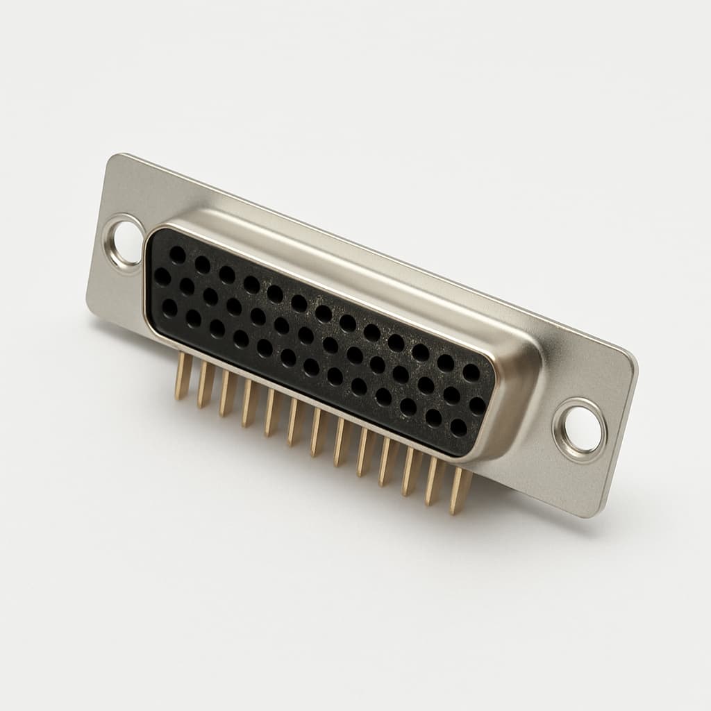 Molex / FCT FH37S22G2-0904 D-Sub 37P female PCB-connector — illustratieve, door AI gegenereerde afbeelding