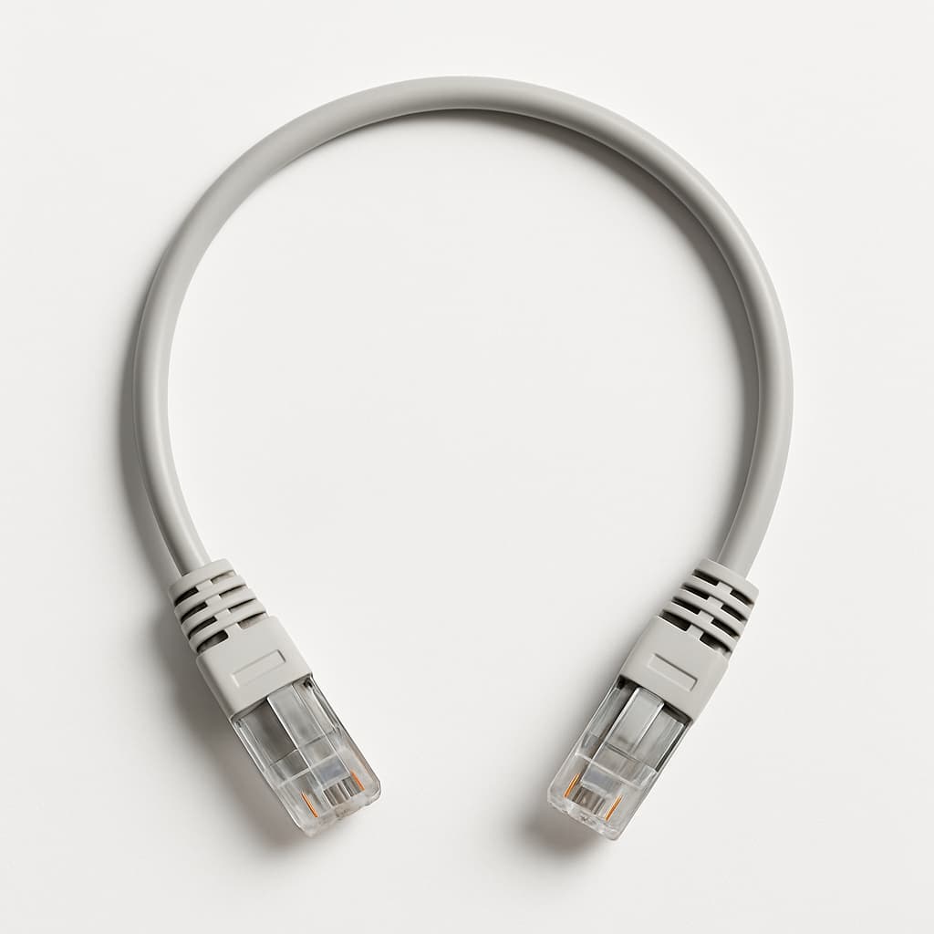 Telegartner L00000A0106 U/UTP Cat 6 kabel 0.5 mtr. — illustratieve, door AI gegenereerde afbeelding