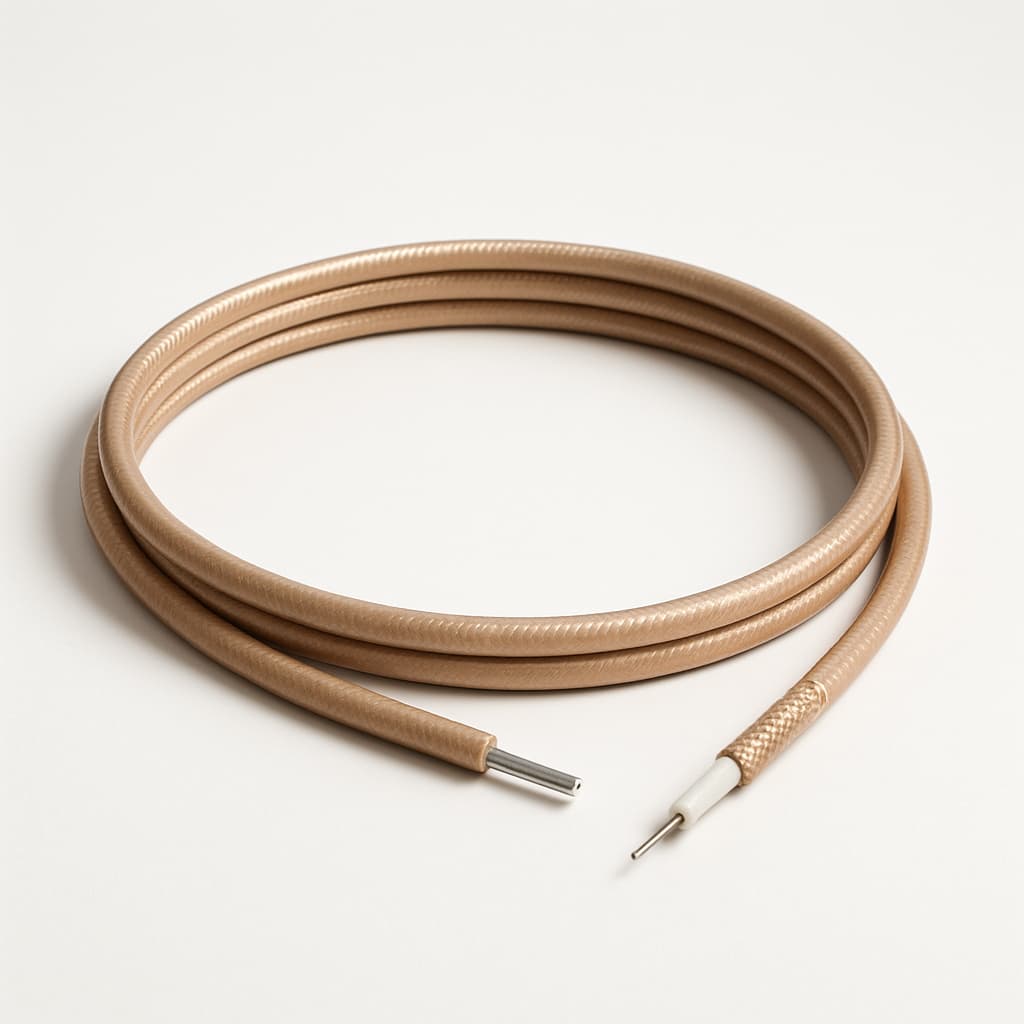 Telegartner L01000A0007 RG142 Teflon 50 Ohm kabel — illustratieve, door AI gegenereerde afbeelding