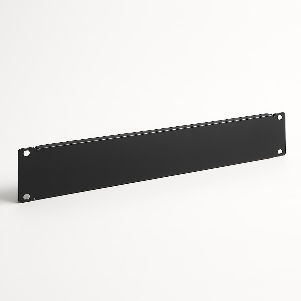 Telegartner H02025A0343 BLACK schwarzes 19"-Panel — illustrative, KI-generierte Abbildung