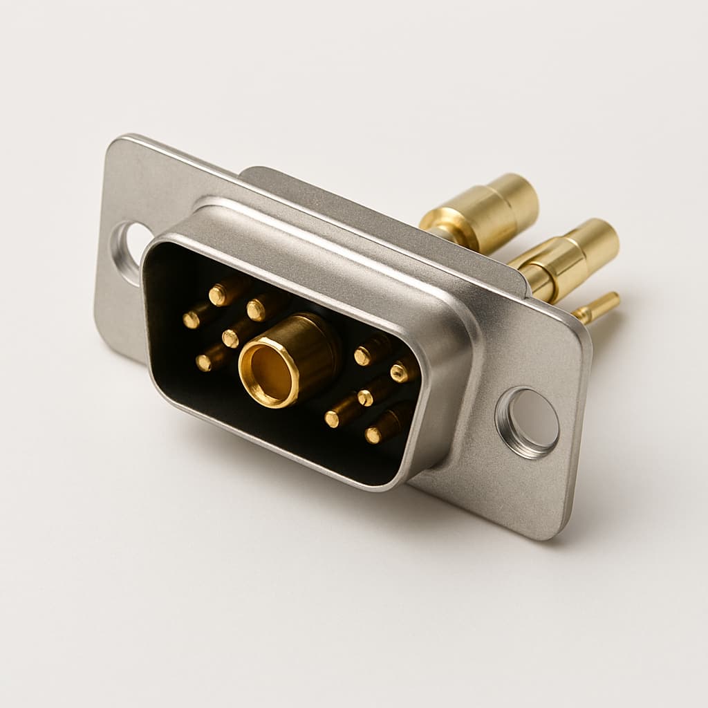 Molex / FCT FLZ11W1P7-K120 D-Sub 11W1 Stecker Crimp-Steckverbinder — illustrative, KI-generierte Abbildung