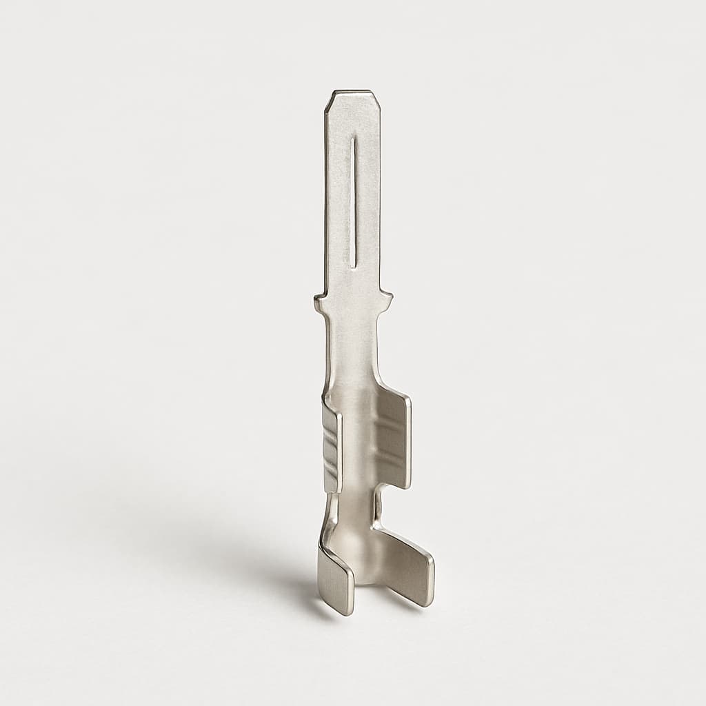 Molex / FCT S110-06V-6098 machinaal gestanst krimpcontact — illustratieve, door AI gegenereerde afbeelding
