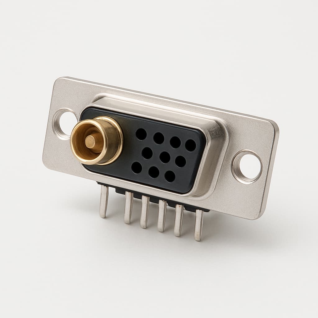 FMT17W5P12-0818 D-sub mixed layout PCB-connector — illustratieve, door AI gegenereerde afbeelding