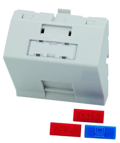 Telegaertner H02010C0064 Frontplatte 45x45 gewinkelt
