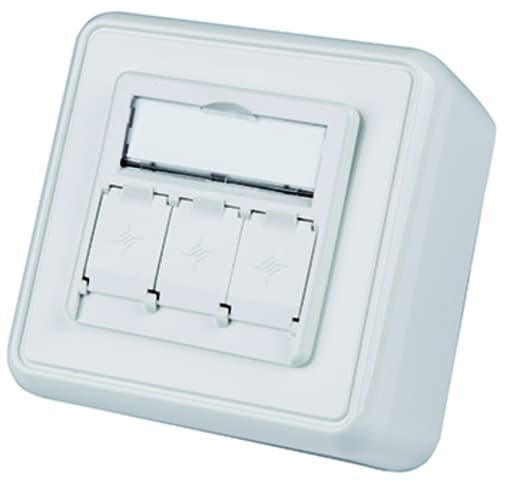 H02000A0096 afdekplaat 80x80 triple gang, alpinewit