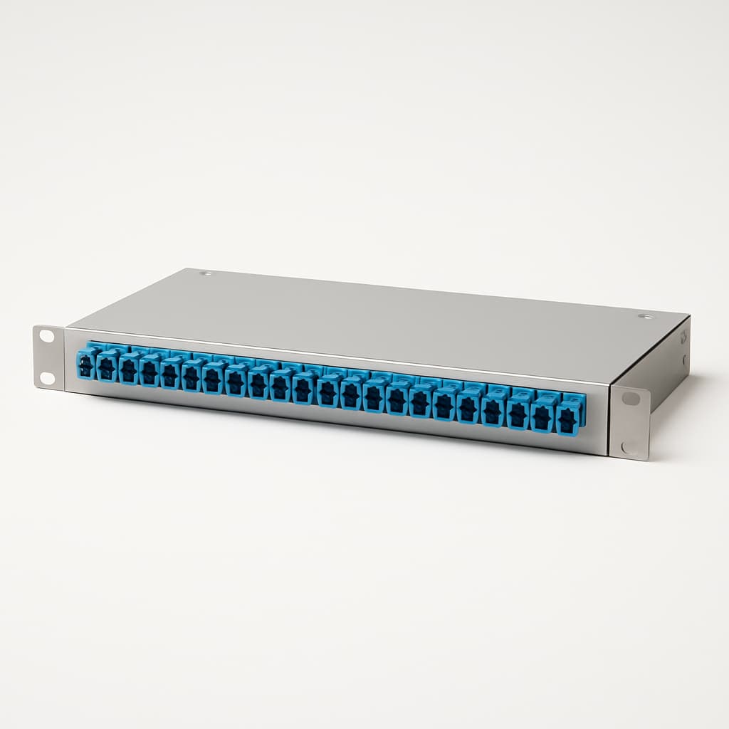 Telegartner H02030F0593 PROFI V 19" FO-Patchpanel — illustrative, KI-generierte Abbildung