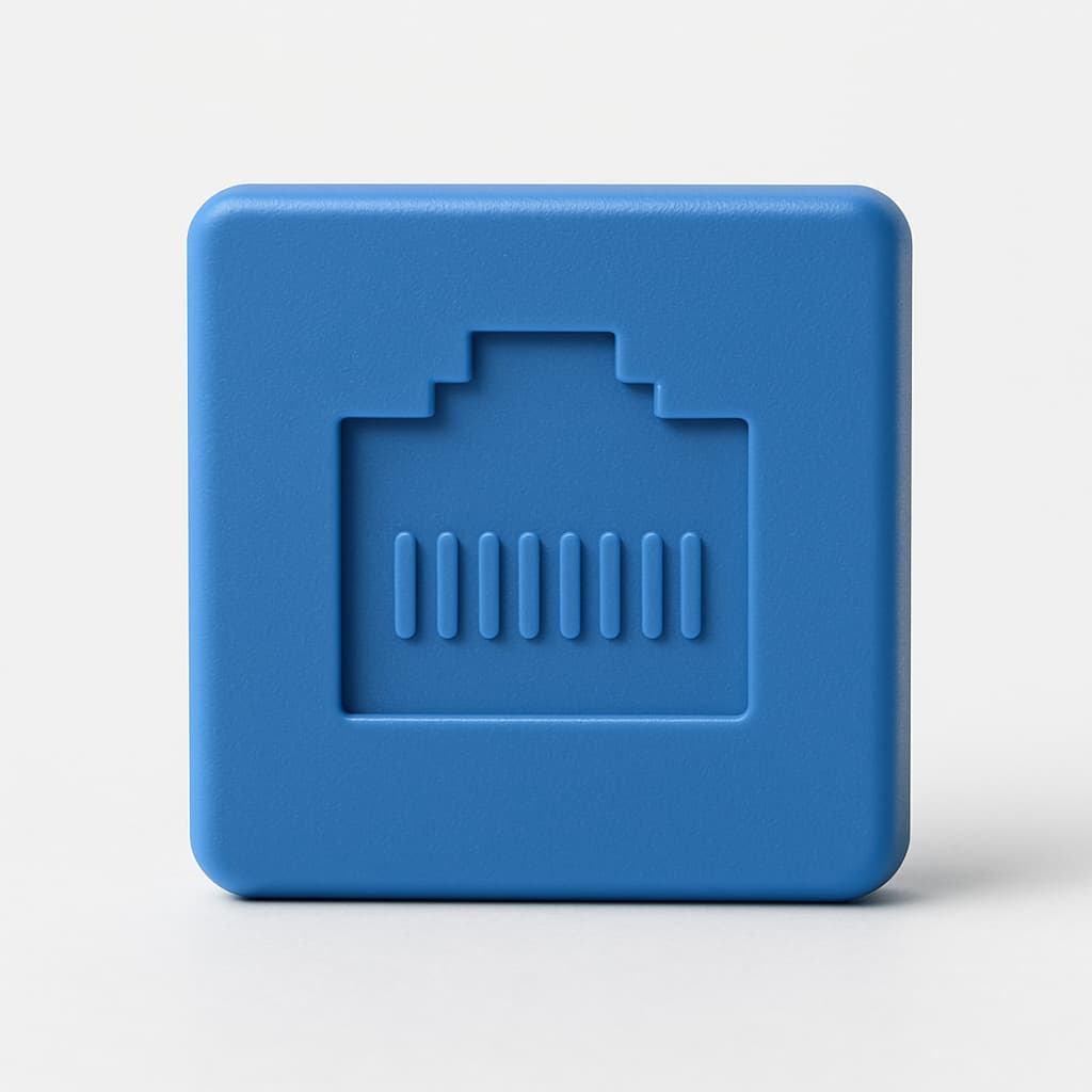 Telegartner B00111A0024 Icon für Daten, blau — illustrative, KI-generierte Abbildung