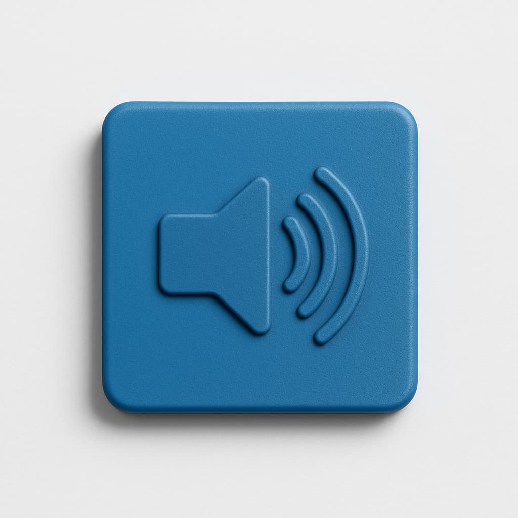 Telegartner B00111A0026 Blaues Symbol für Sprache — illustrative, KI-generierte Abbildung