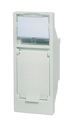 Telegartner H02023A0005 Snap-in-Modul für 19" Flex Panel, weiß