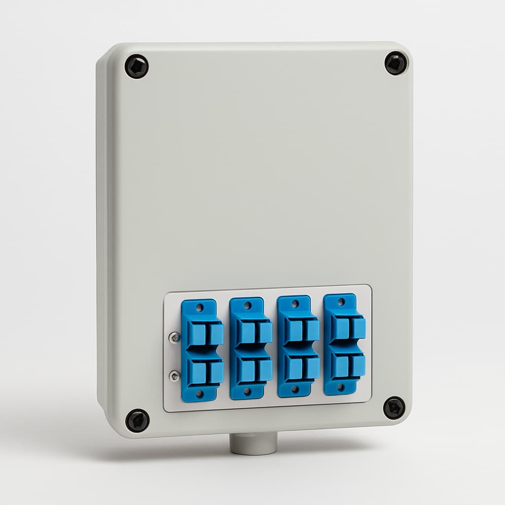 Telegartner H02050A0246 ODB54 distributiedoos — illustratieve, door AI gegenereerde afbeelding
