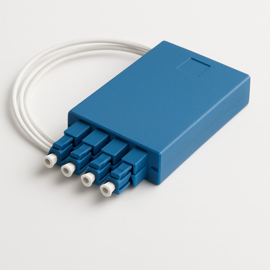 Telegartner H02050F4130 FanOut-Modul 6xLC D SM Blau — illustrative, KI-generierte Abbildung