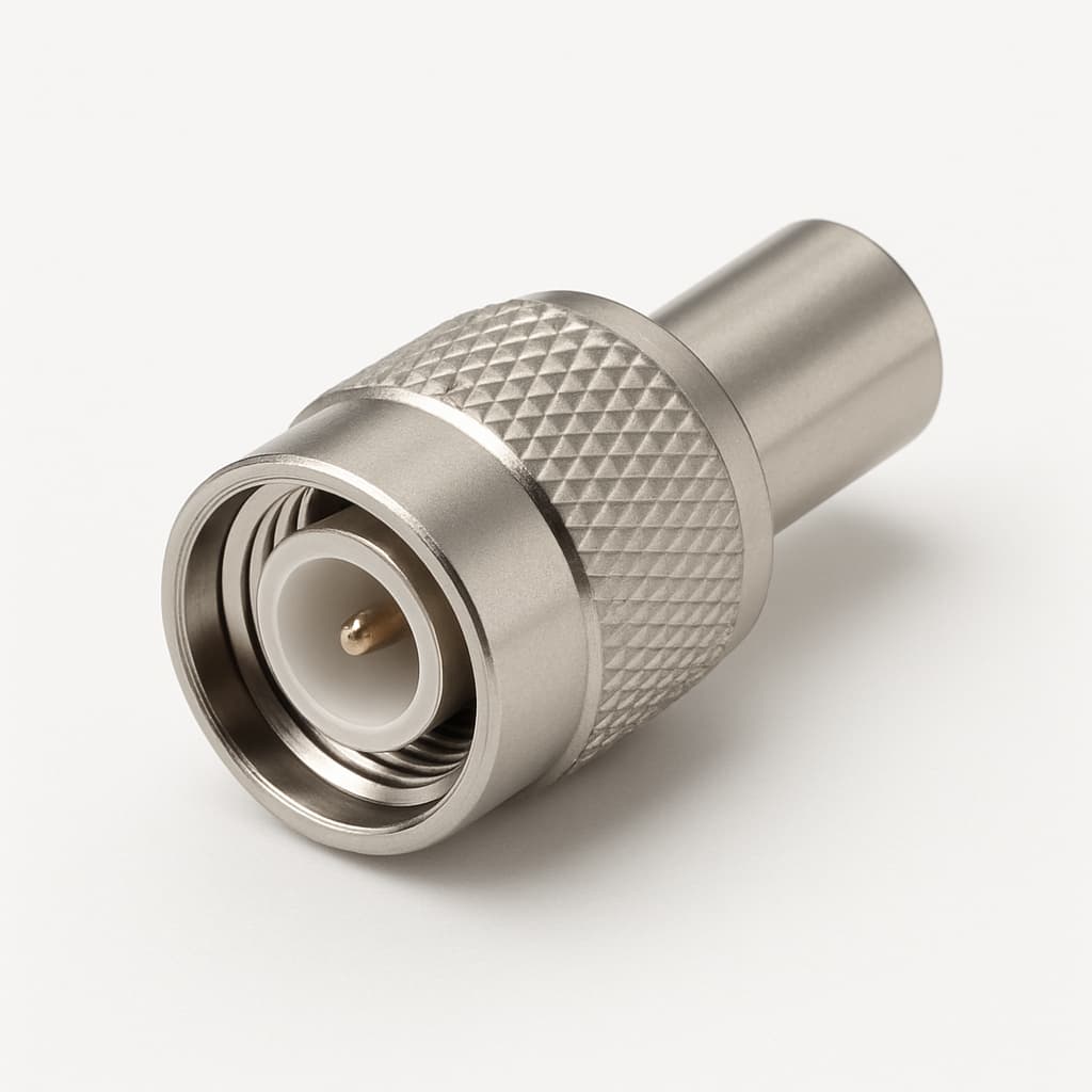 Telegartner J01010A0046S TNC plug, RG-223/U — illustratieve, door AI gegenereerde afbeelding