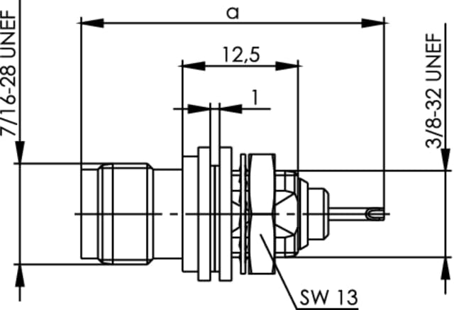 Telegartner J01013B2286 TNC-Buchse, isolierte Montage