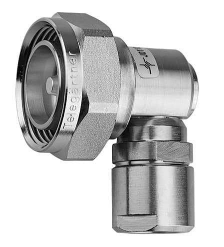 Telegartner J01120B1160 7-16 Angle Plug, 50 Ohm