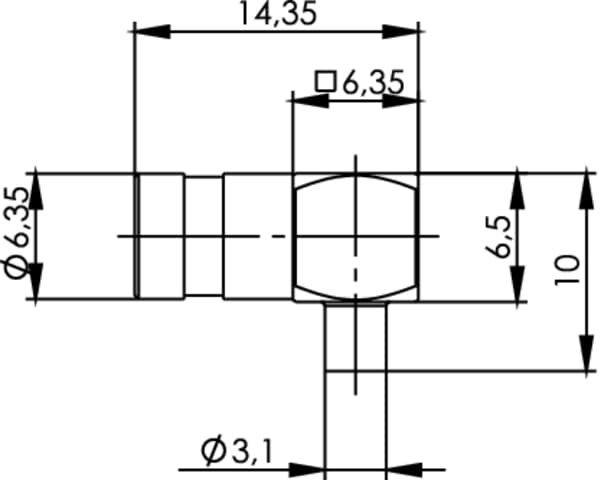 Telegartner J01161A0841 SMB haakse jack G11 (UT-85) soldeer/soldeer