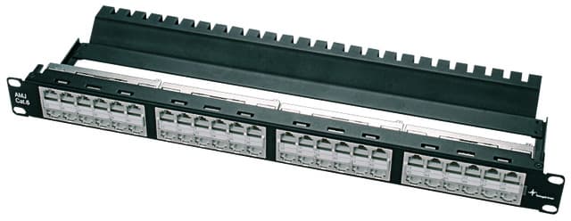 Telegaertner J02024C0007 19" doorvoerpaneel Cat.6A, 1 HU, zwart