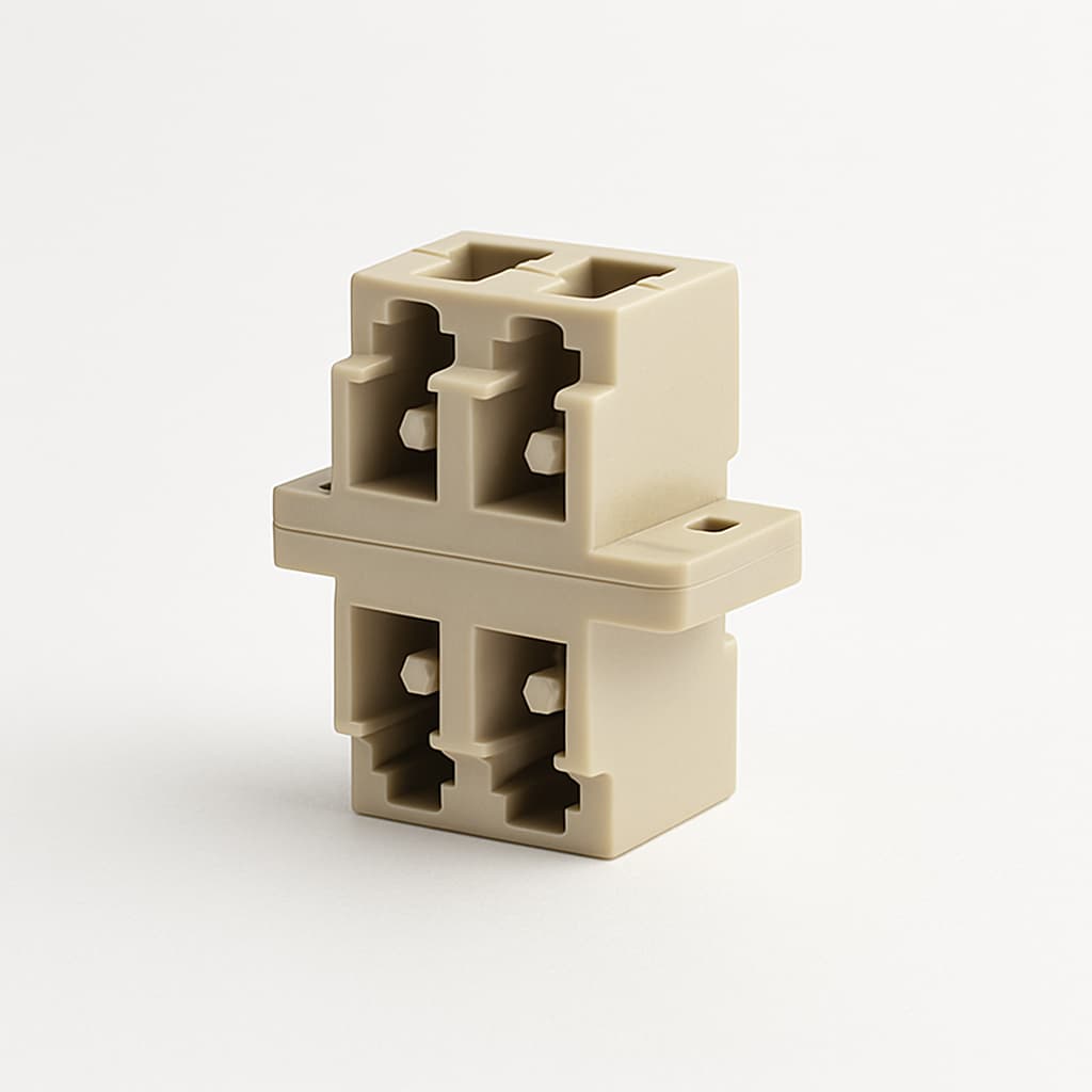 Telegärtner J08071A0030 LC Duplex Adapter — illustrative AI-generated image