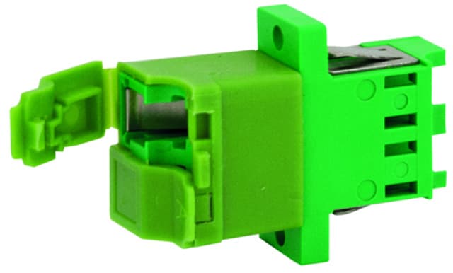 J08071A0042 LC/APC Duplex Adaptor, Singlemode, Green