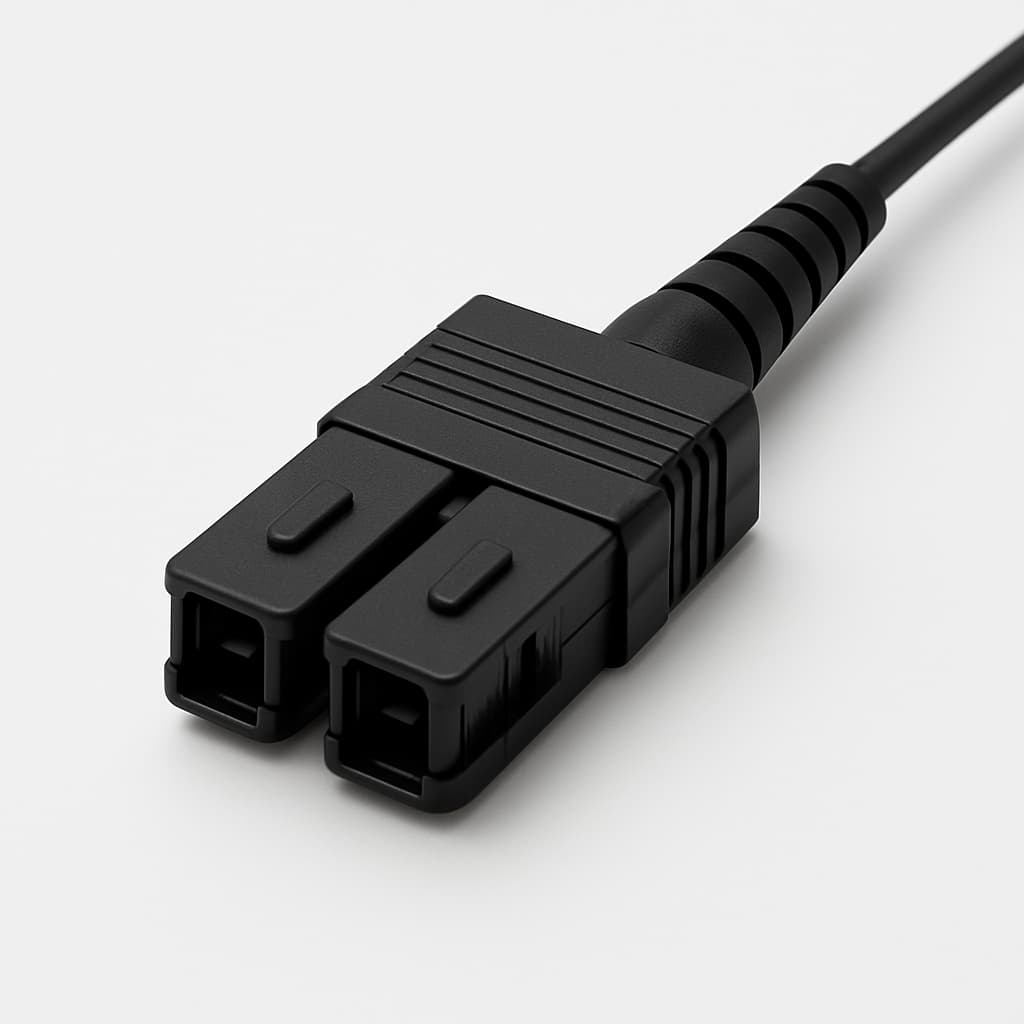Telegartner J08080B0003 SC Duplex Plug — illustrative AI-generated image