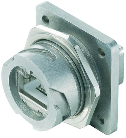 Telegaertner J80020A0001 STX V1 Bulkhead Set RJ45 Coupler Cat.6 Metal