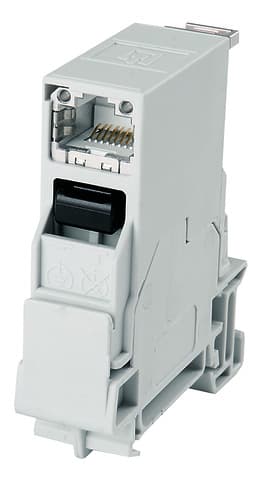 Telegaertner J80023A0000 STX Mounting Rail Outlet with RJ45 Jack