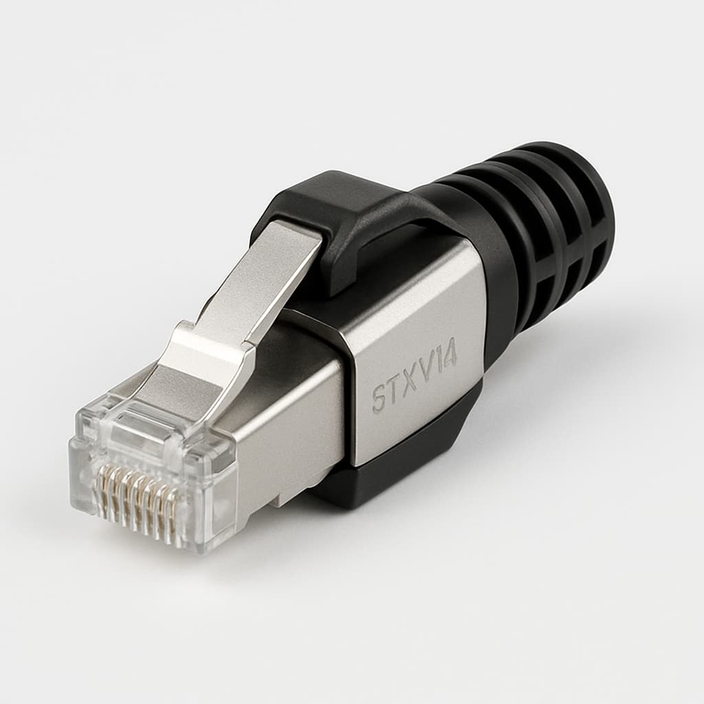 Telegartner J80026A0020 STX V14 RJ45 Cat.6 Plug Set — illustrative AI-generated image