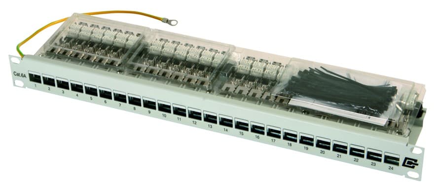 Telegartner J82023A0000 STX 19" Frontplate with 24x RJ45 Jack A Cat.6A