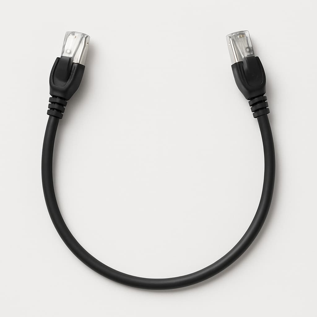 Telegartner L00000A0378 Mini Patch Cord S/FTP Cat.6A 0.5 m — illustrative AI-generated image