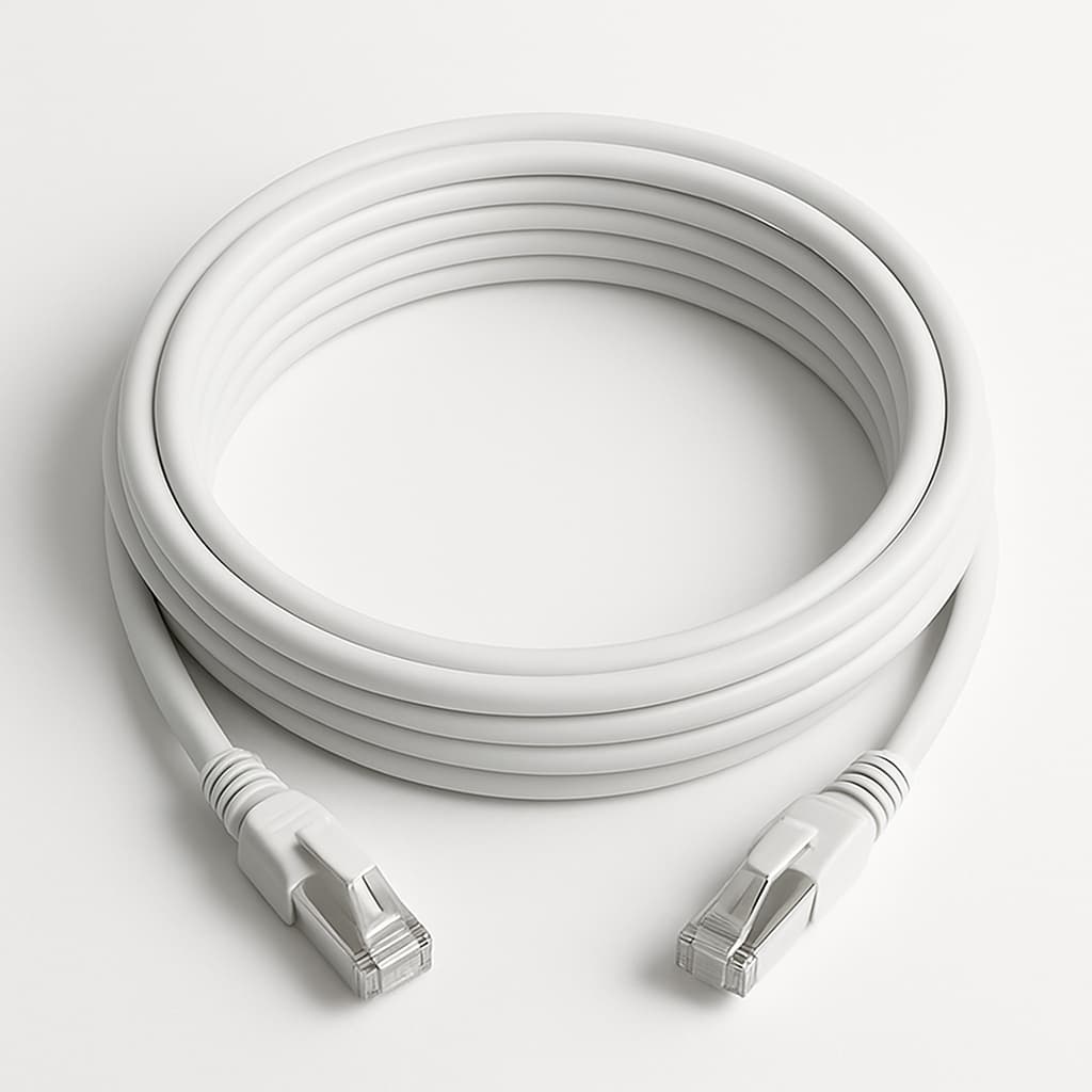 Telegartner L00004A0227 S/FTP Cat.6A 7.5 m LSZH White — illustrative AI-generated image