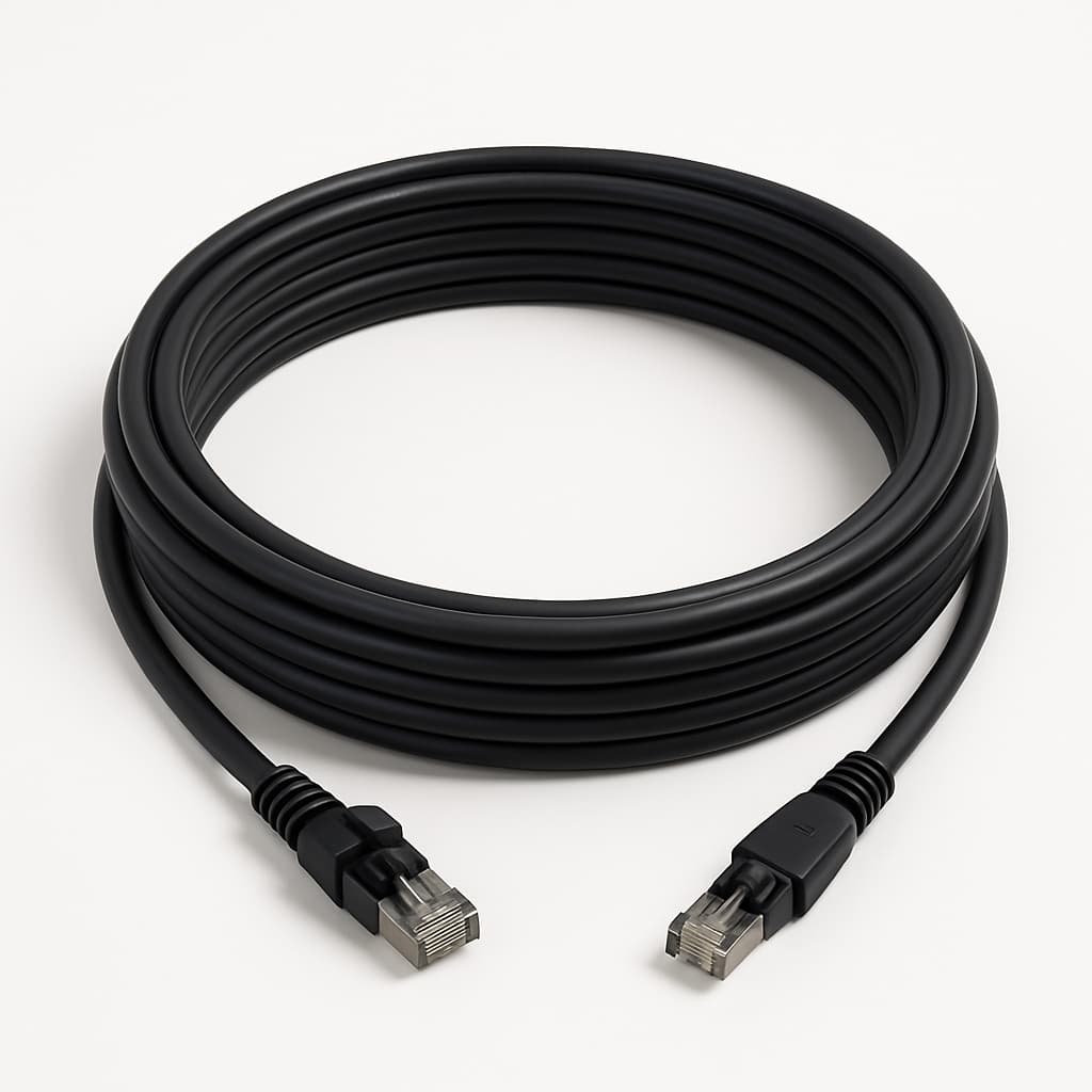 Telegartner L00005A0177 Mini S/FTP Cat.6A Patch Cord, 10.0 m — illustrative AI-generated image