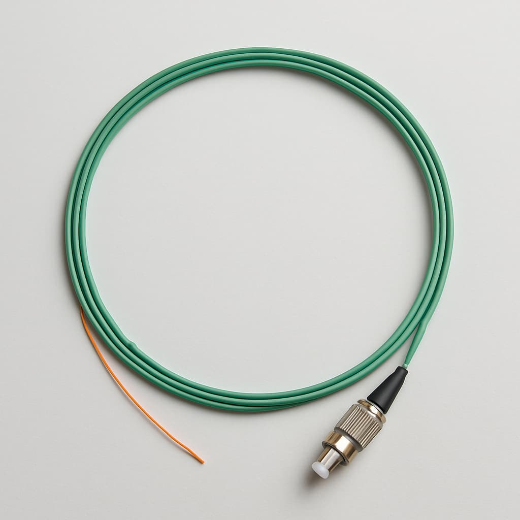 Telegartner L00829A0006 Fibre Pigtail 62.5/125 OM1, 2 m, FC/PC — illustrative AI-generated image