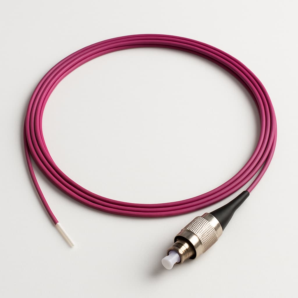 Telegartner L00829A0008 Fibre Pigtail 50/125 OM4 2 m FC/PC — illustrative AI-generated image