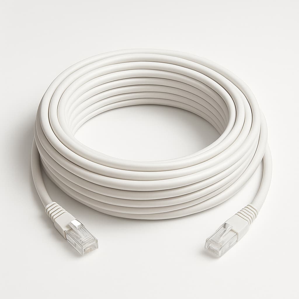 Telegartner L00006A0341 U/UTP Cat.6, 15.0 m, White, LSZH — illustrative AI-generated image