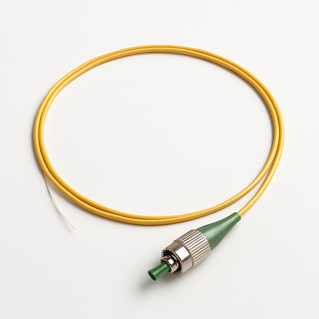 Telegartner L00829A0003 Fibre Pigtail 9/125 OS2, 2 m, FC/APC — illustrative AI-generated image