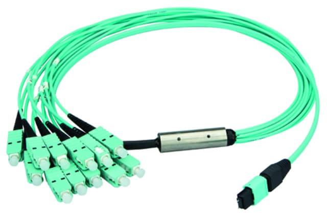 L00830A0026 MPO/MTP® PC Harness OM3, 12x LC/PC, 1 m