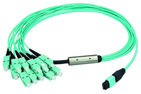 Telegartner L00830A0027 MPO/MTP® PC Harness OM3, 12x SC/PC, 1 m
