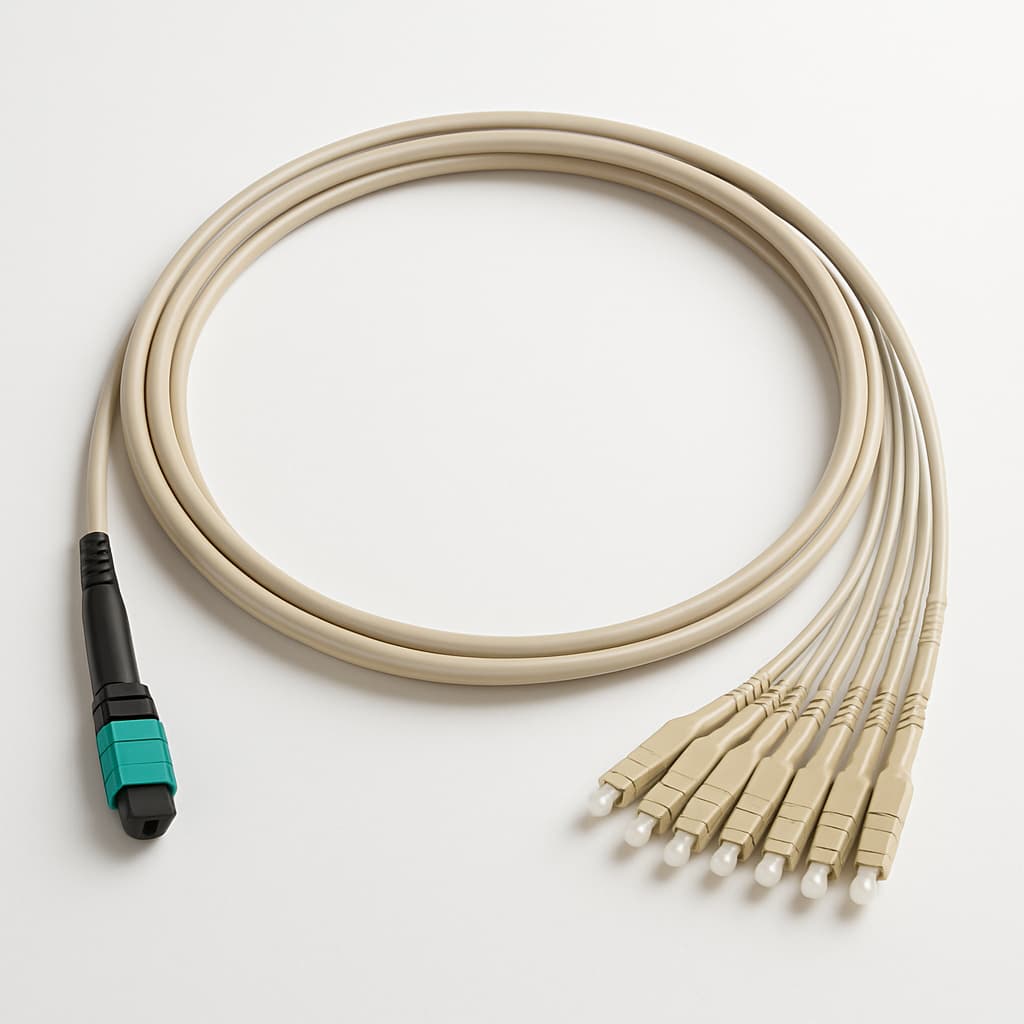 Telegartner L00832A0025 MPO Harness 12x2.1mm OM2 3.0m — illustrative AI-generated image