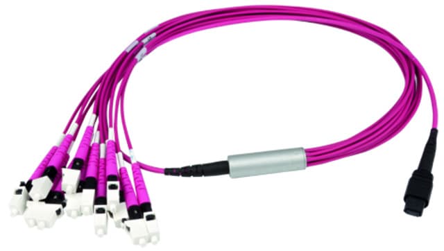 L00832A0029 MPO/MTP® PC Harness OM4, 12x SC/PC, 3 m