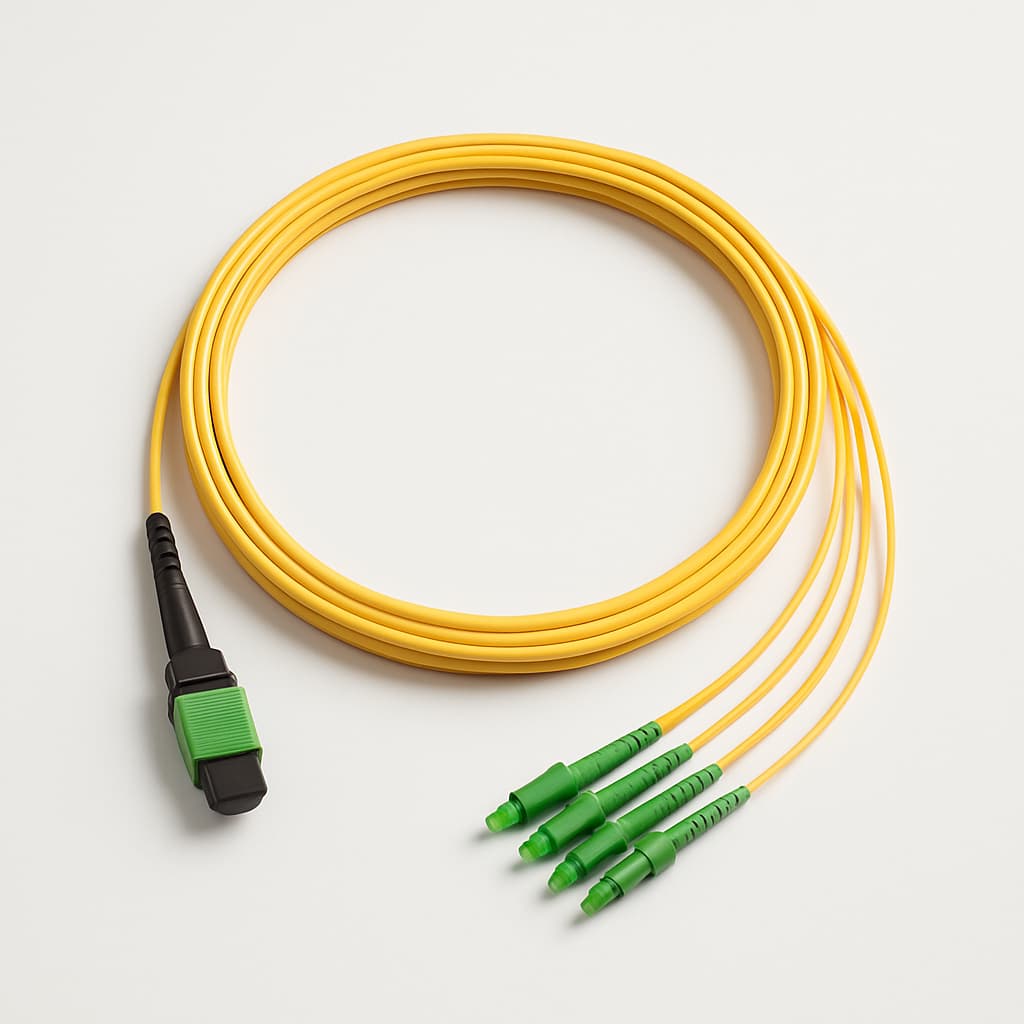 Telegartner 100011010 (L00832A0033) MPO/MTP® APC Harness OS2 — illustrative AI-generated image