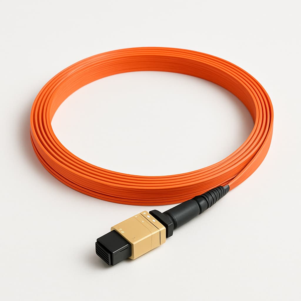 Telegartner L00833A0004 MPO Female Patch Cord, 5m — illustrative AI-generated image